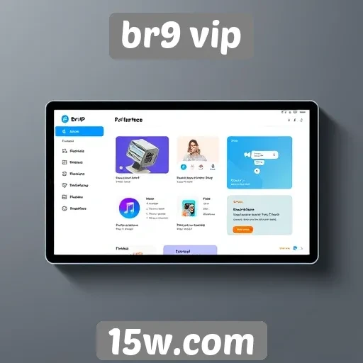 Interface do usuário do site br9 vip em destaque